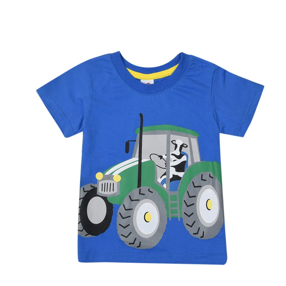 Детская одежда для маленьких мальчиков и девочек; топы с короткими рукавами и рисунком; футболка; блузка; футболка для новорожденных; летний топ для девочек; debardeur be
