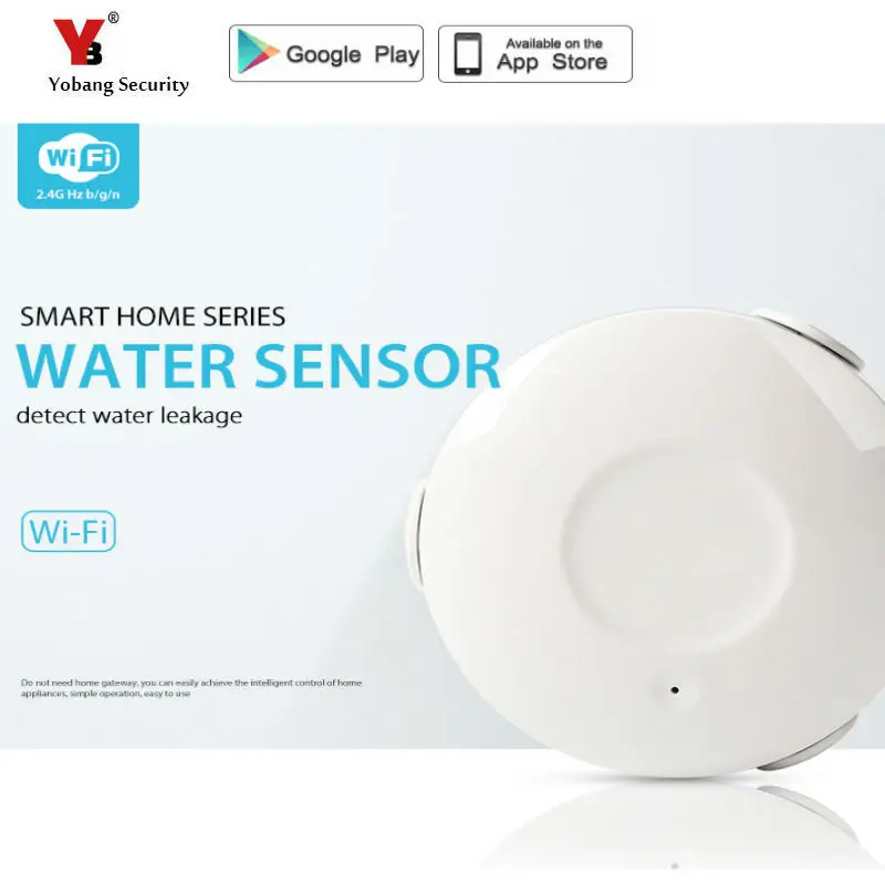 

YobangSecurity WiFi Water Flood Sensor and Water Flood Sensor Alarm APP Remote Control For Smart Home Automation
