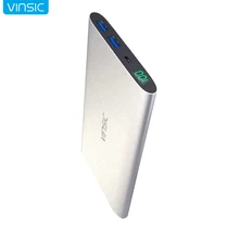 Vinsic 12000mAh Portable Power Bank Vinsic211 Polymer Ultra-thin High-capacity Rechargeable Power Source Quick Charging For S7