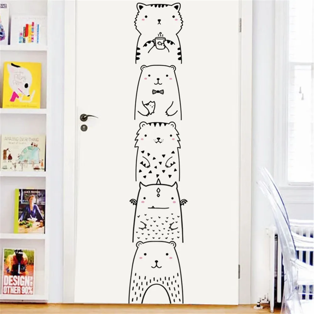 

Wall Stickers Super Cute Cartoon Animals DIY Family Home Wall Sticker home decoration accessories betty boop articulos para el