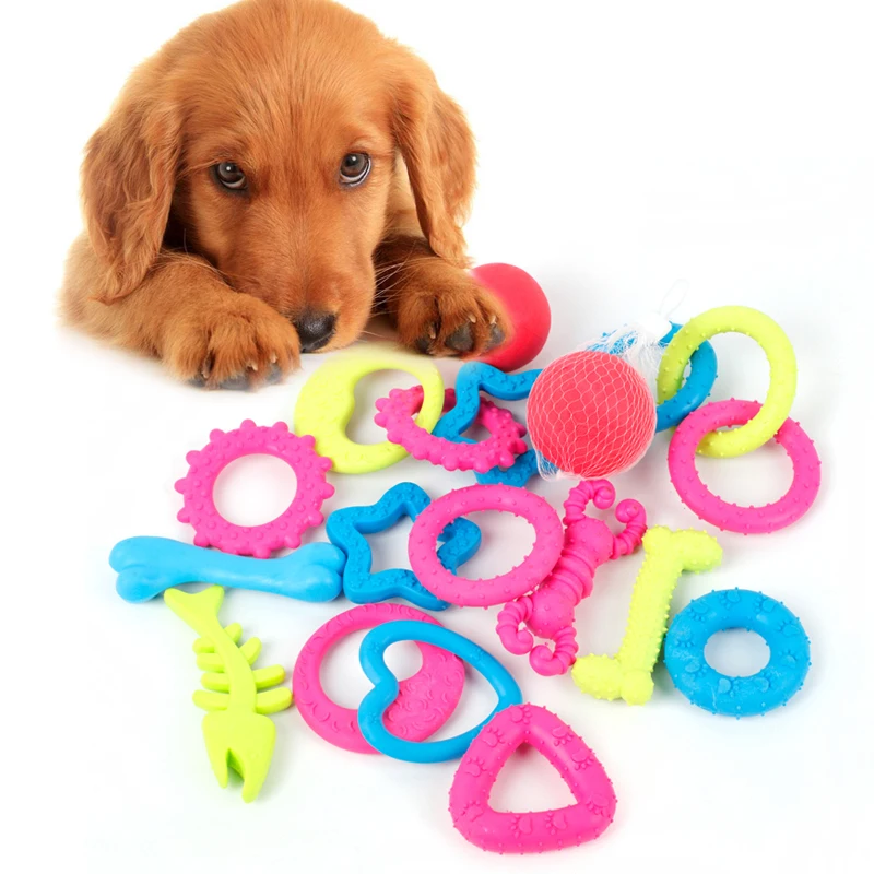 

OWDBOB Resistant To Bite Bone Dog Chew Toys Pet Dogs Teeth Clean Molar Toy Funny Traning Playing Toy For Small Dog Puppy