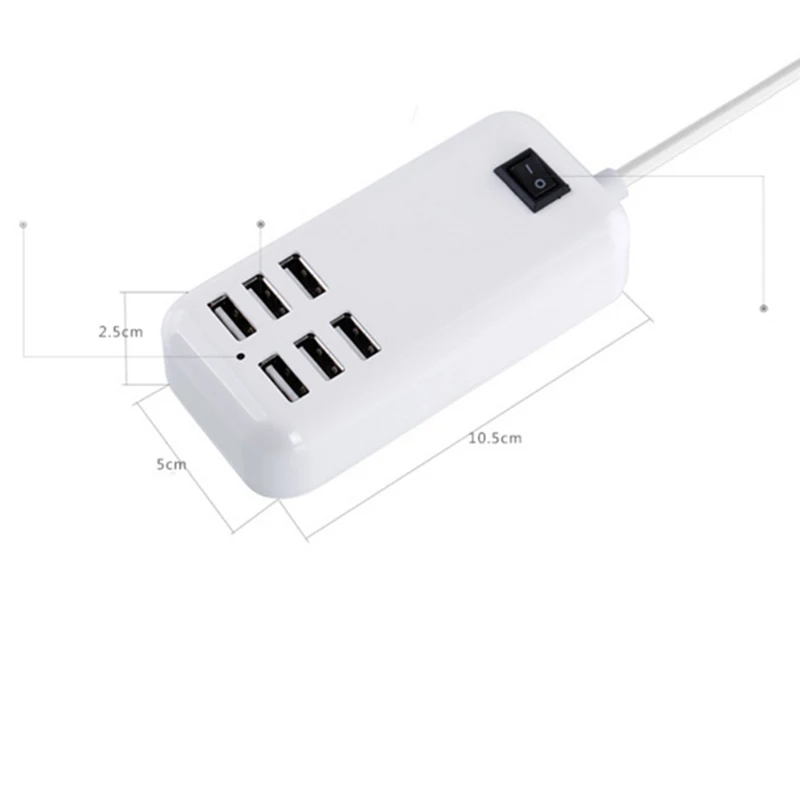 6 розетки USB мобильные телефоны зарядные устройства Многофункциональный