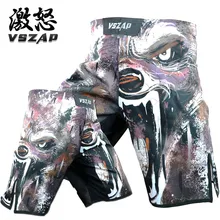 VSZAP Anger бойцовская Одежда волк фитнес кикбоксинг шорты для единоборств ММА тренировки мужские шорты UFC Муай Тай высокое качество не выцветает