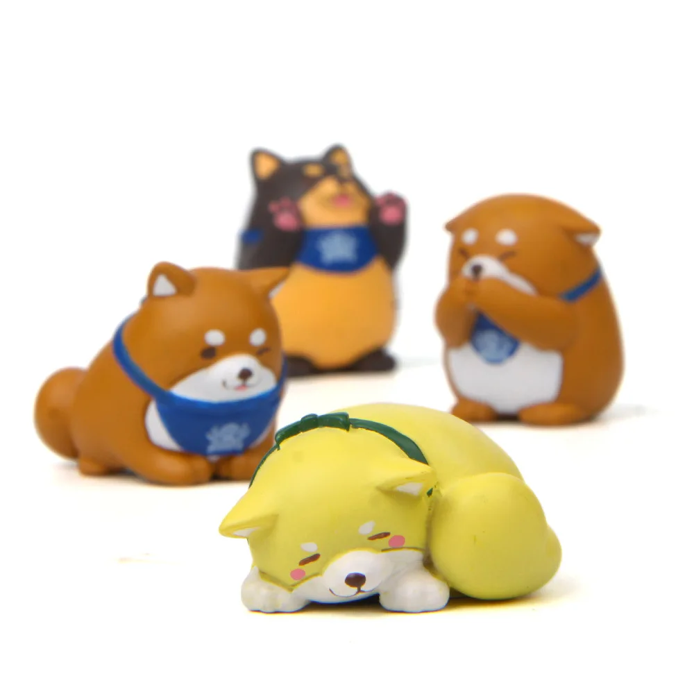 Kawaii Fat shaba Inu фигурка игрушка животное собака модель украшение кукла мультфильм