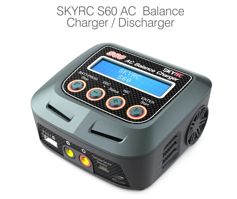 SKYRC S60 AC Balance Charger for Li Po Ni Cd Ni Mh 100 240V 60W RC