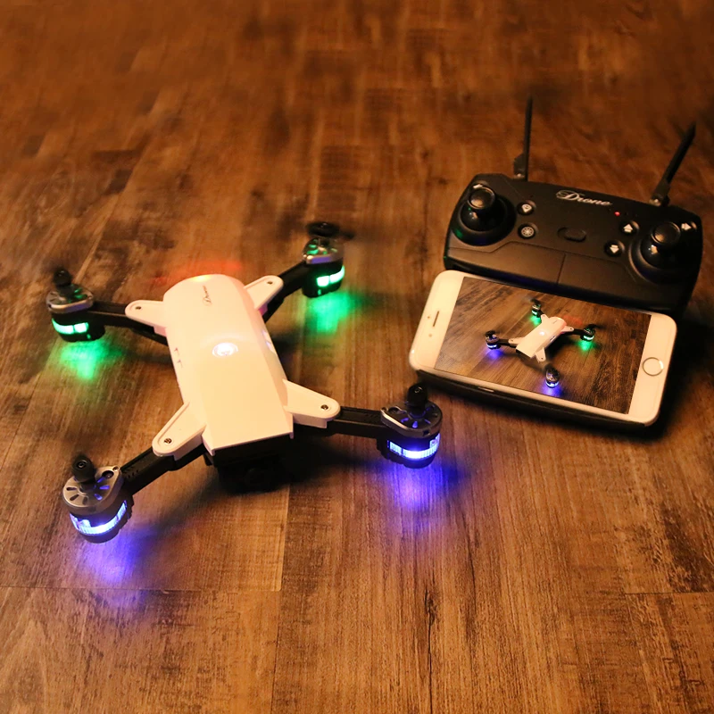Mini rc drone foldable quadcopter drones with HD camera wifi FPV RC helicopter toy plane real
