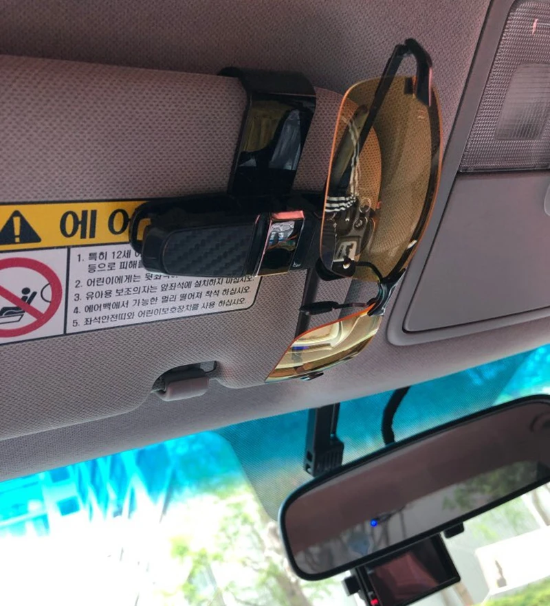 Авто крепежный Зажим Автомобильный зажим для очков зажим для карты билета ABS автомобильные очки для водителей Чехлы черные автомобильные солнцезащитные очки держатель