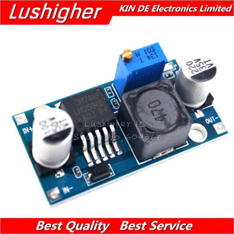 

1pcs LM2596S-ADJ DC-DC Step Down Converter Module LM2596 DC 4.0~40 to 1.3-37V Adjustable Voltage Regulator Free shipping