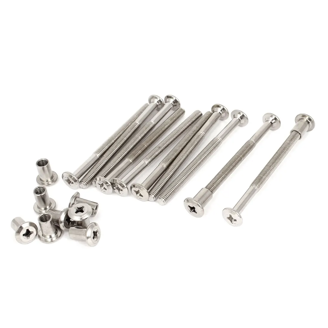 

10 Pcs/lot Furniture Hardware 6mm x 80mm Phillips Countersunk Screw Bolts Barrel Nuts