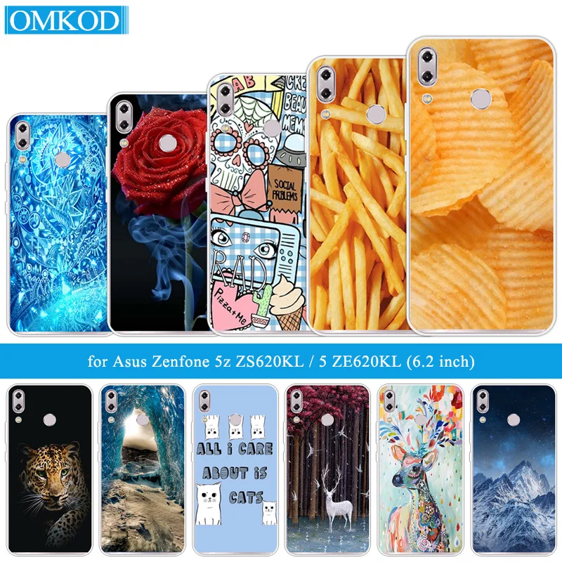 

Soft Case for Asus Zenfone 5z ZS620KL / Asus Zenfone 5 ZE620KL TPU Back Cover for ASUS ZS620KL ZE620KL Silicon Snacks Capa