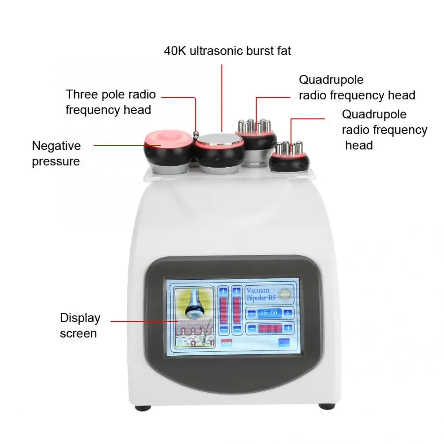40K R.F многополярная ультразвуковая машина для кавитации жира под отрицательным давлением, тонкое устройство для тела, фирма, кожа для глаз, сужает поры