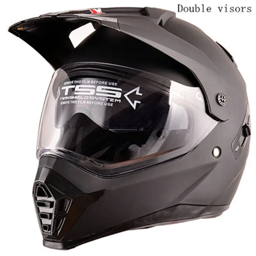 Мужской мотоциклетный шлем с двумя линзами moto r racing Шлемы, защитный мотоциклетный шлем XS до XL safey шлем - Цвет: matte black
