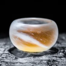 Креативная Хрустальная термостойкая чайная чашка офисная чайная церемония посуда для напитков искусство Tieguanyin зеленый чай маленькие чаши отправляются друзьям на подарки