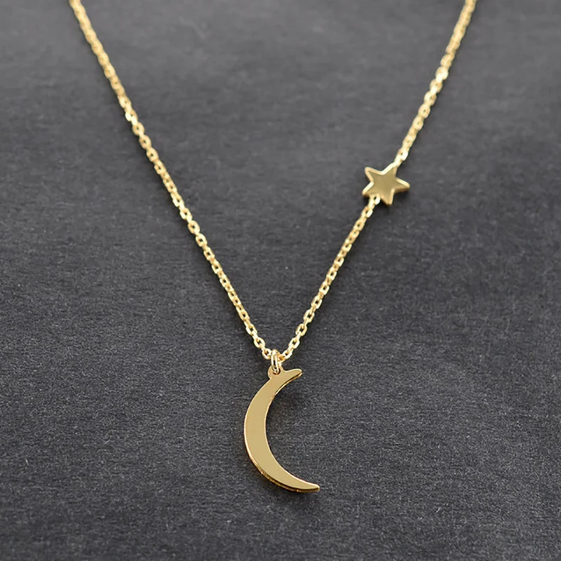 

New Fashion Gold Moon and Star Necklace, For Women Sexy Moon Star Jewelry XL230