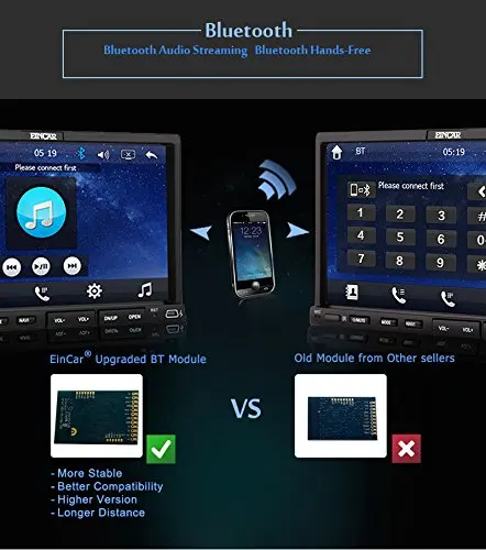 Best Backup Rear Camera Included EinCar Double Din 7" HD Car Radio with GPS Autoradio Bluetooth Capacitive Touch Screen 2 Din Sat Nav 4