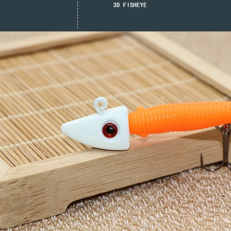 Fishing Lures Spinator Soft Lure 3D eye wobbler With Plastic Plate On Tail Sinking Action PVC Material Artificial Bait