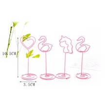 Настольная папка для заметок в форме единорога, зажимы в форме сердца, свадебные сувениры, держатель для карт, стол, фото, памятка, имя, зажимы для сообщений