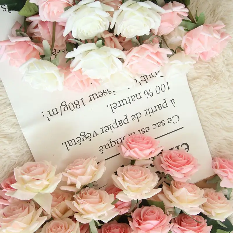 

1 pcs Silk Rose Wedding Decoration Artificial Floral Fake Flowers Real Touch Flower Bride Bouquet Home Decoration