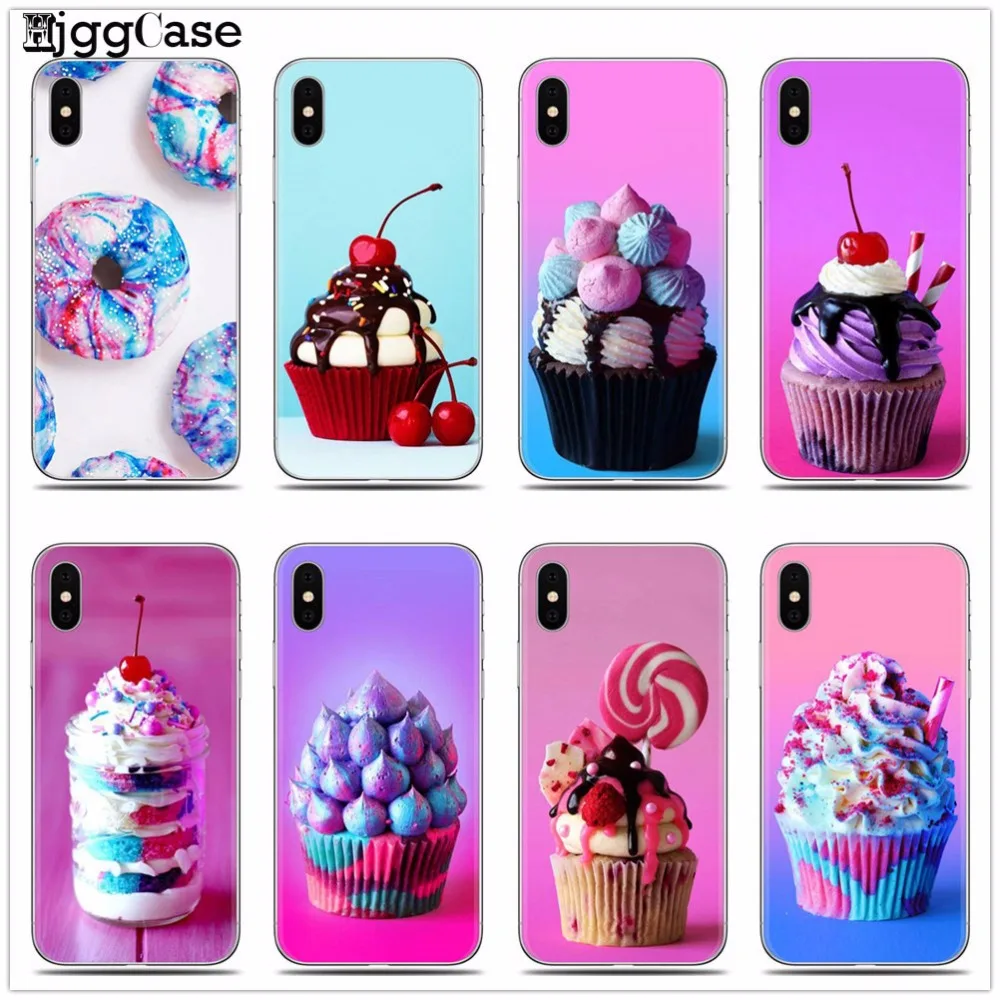 

Colorful milkshake Doughnut cake Soft Silicone TPU Phone Cover Case For iPhone X 6 6S 6Plus 6SPlus 7 7Plus 8 8Plus 5 5S SE Case