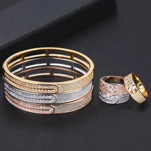 GODKI роскошный браслет с кольцом для вечности, Модные Ювелирные наборы для женщин, Свадебные обручальные brincos para as mulheres