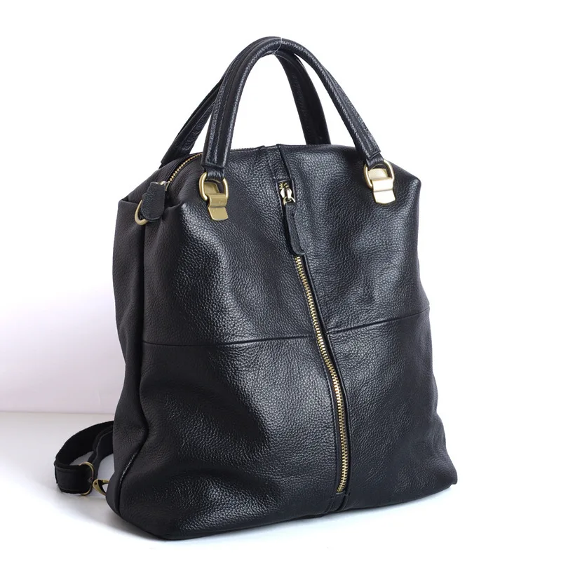 Новинка 903, модная черная Многоцелевая сумка через плечо, женский рюкзак из коровьей кожи