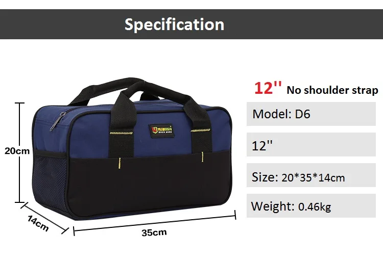 Водостойкая ткань Оксфорд сумка для хранения инструментов гаечные ключи и отвертки плоскогубцы металлические части оборудования сумки