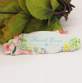 

2000 X Pink / Blue / Purple Mark Tags Hang Label "Sweet Love" Wedding Favors Party Gift Candy Boxes Accessories Tag Card