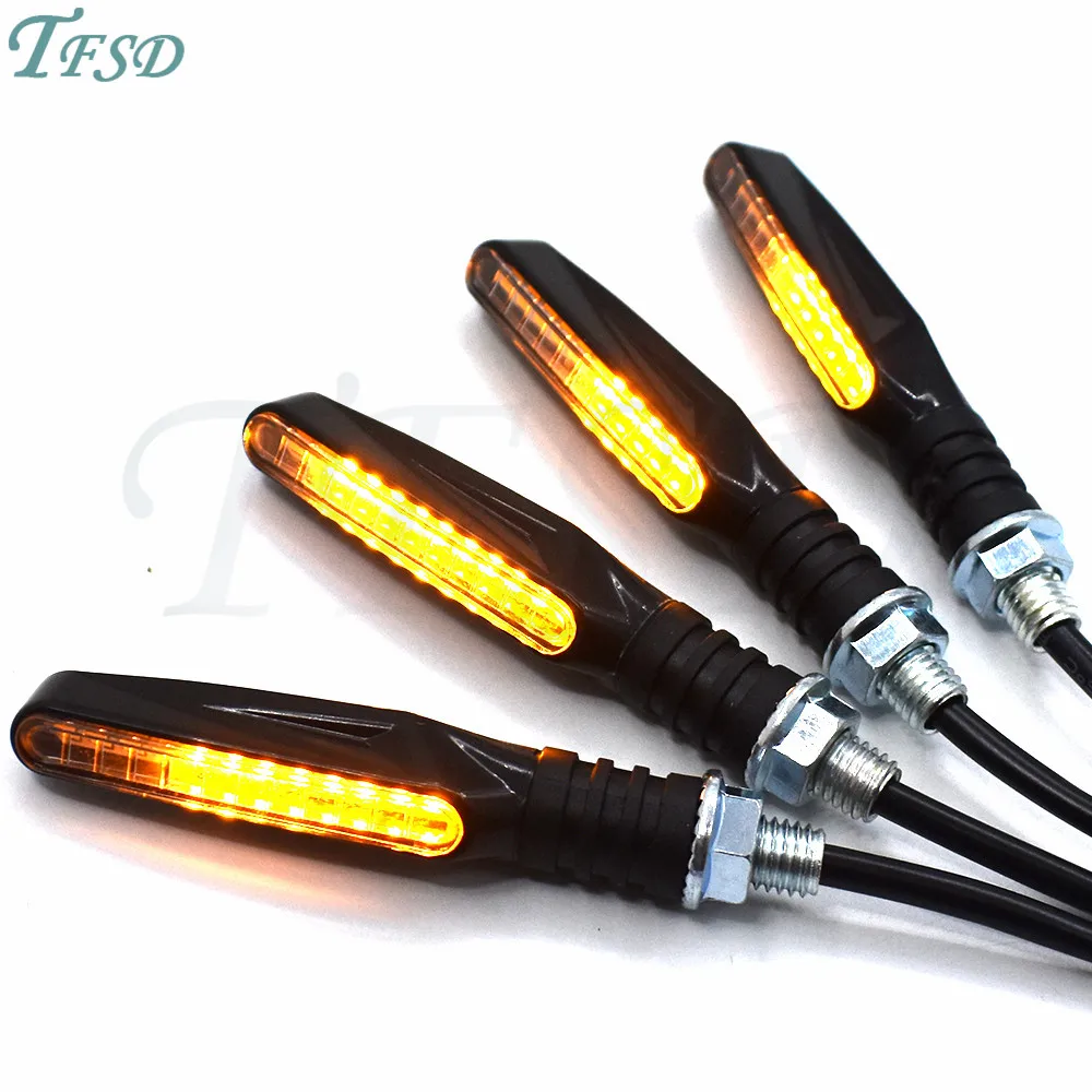 

Motorcbike Universal Turn Signals Light Tail Flasher LED Flowing Water Blinker Bendable Motorcycle Lights For Ducati Scrambler