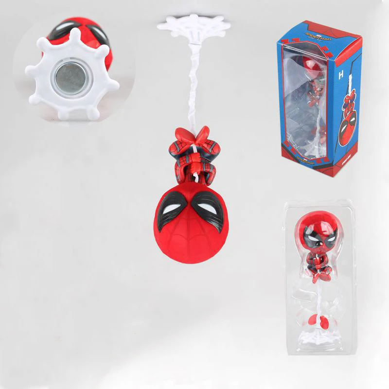 

J Ghee Spider Man Homecoming The Spiderman Q Version Mini PVC Figures Toys Car Home Decoration Doll