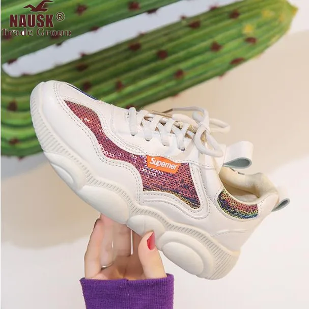 

NAUSK Chaussure Femme Women Vulcanized Shoes 2019 Fashion Wedges Sneakers Shoes Women Ladies Trainers Cross Tie Tenis Feminino