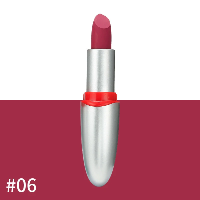6 NEW 1 Pcs Lipstick Long Lasting Moisturizing Matte Makeup Cosmetic Portable for Women Lady - Цвет: 6