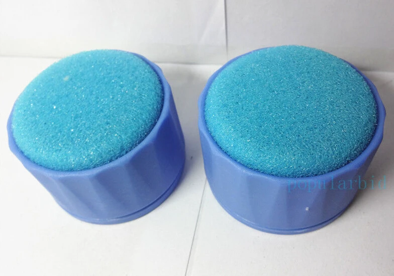 2pcs Autoclavable Round Endo Stand Dental Cleaning Foam Sponges File Holder blue in Teeth