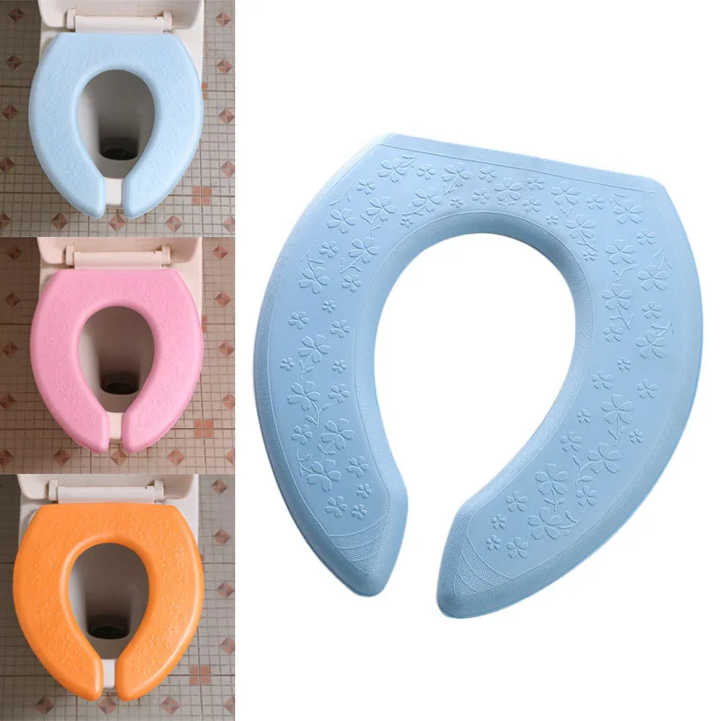 Buy Toilet Seat Cushion Bathroom Soft Sponge Washable Lid Top Cover Closestool