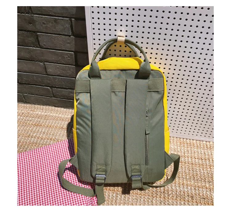 Women Hot Canvas Backpacks Candy Color Waterproof School Bags for Teenagers Girls Laptop Backpacks Patchwork Backpack New