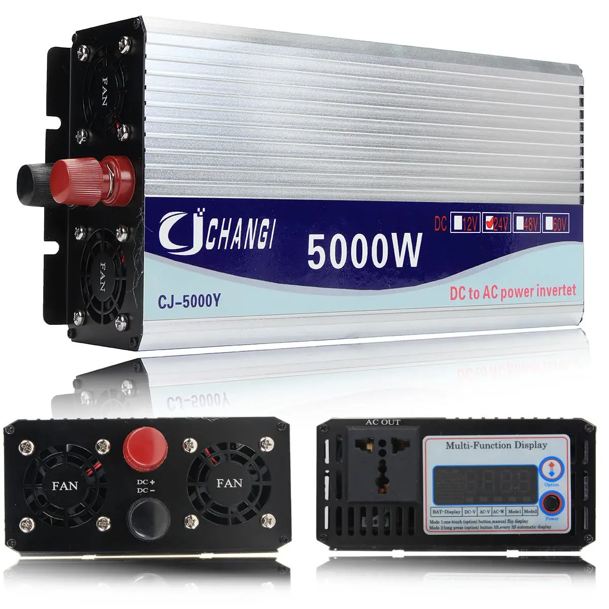 

DC 12-48V to AC 110V 10000W Modified Sine Wave Power Inverter Converter with LCD Display