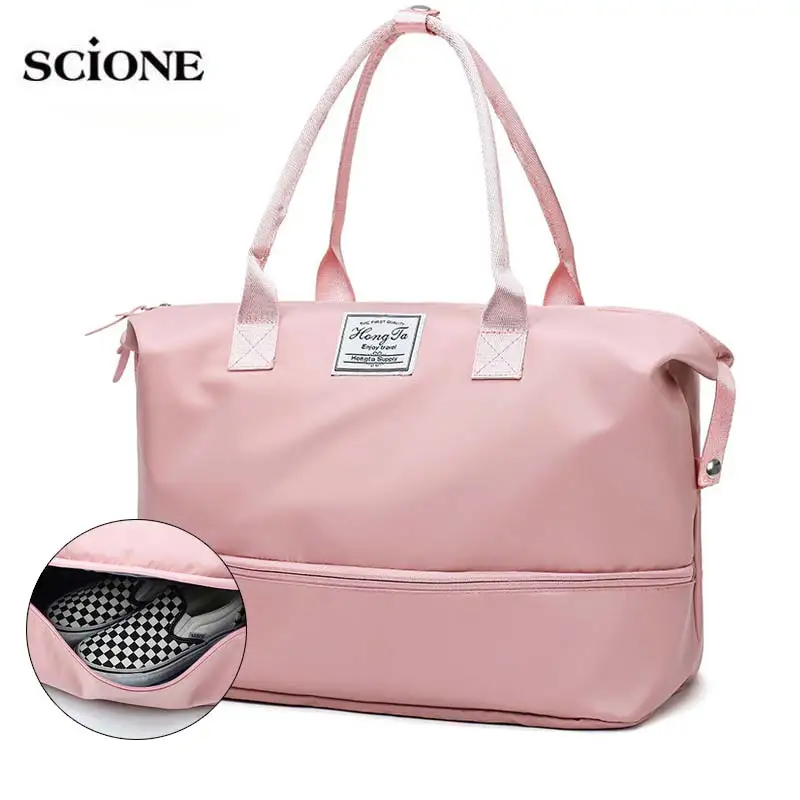 

Sports Gym Bags Men Women Girls Training Fitness Travel Handbag for Shoes Yoga Mat Pink Shoulder Bag Bolso Tas Sac Sport XA743WA