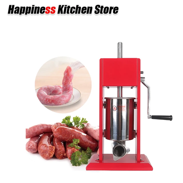 3L Manual Sausage Stuffer Sausage Filler Salami Maker Hand Operated