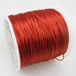 1 мм красный сильным и эластичным шнура + 200 метров/2 рулона + DIY ювелирных изделий упругий канат браслет Провода Бисер Шнуры