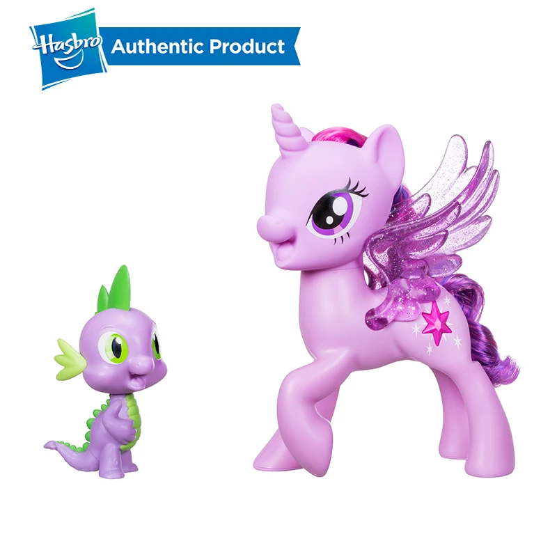 Hasbro мой маленький пони Frndshp дуэт сумерки Искра Спайк игрушки Фигурки Куклы для девочек День рождения Рождественский подарок