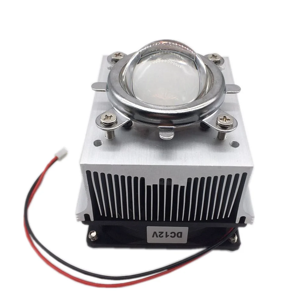 LED Heatsink Cooling Radiator + 60 90 120 Degrees Lenes + Reflector Bracket + Fans For High Power 20W 30W 50W 100W LED aokin 40x40x10mm 4010 fans dc 12v 24v fans for heatsink cooler cooling radiator for 3d printer parts 4010 cooling fan