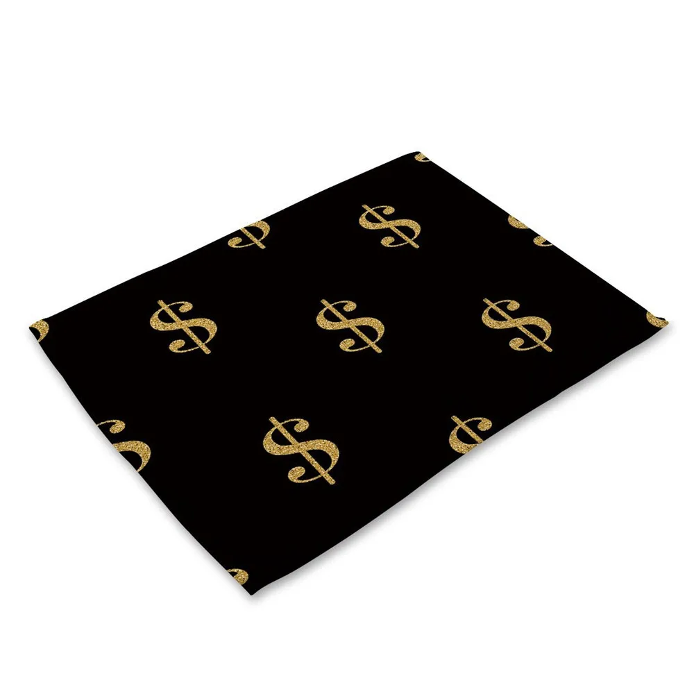Kitchen Table Mats Cotton Linen Table Napkin Tropical Bronzing Pineapple Flamingo Pattern Fashion Decorative Placemats