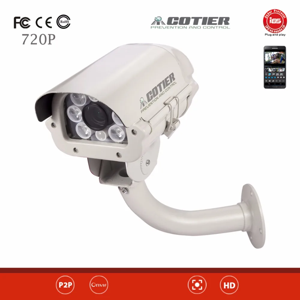 Manual Zoom 2.8 12mm Lens IP Bullet Camera Night Vision