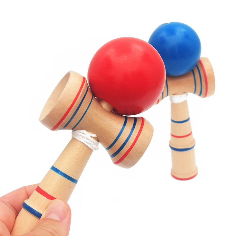 Высококачественные Детские деревянные игрушки ранние шарики синий красный мяч