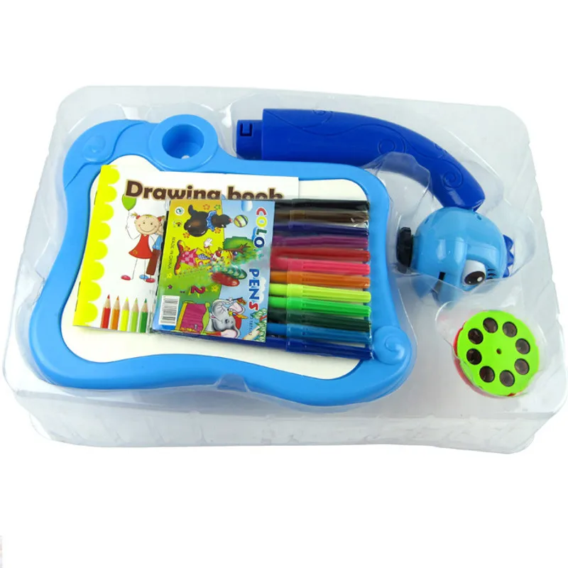 2019 Funny Baby Drawing Learning Desk Toy with Project Function Children Educational Musical Painting Table Kids Favor Gift Toys