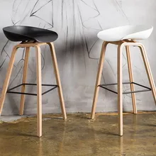 Минималистический современный дизайн цельного дерева pp пластиковый барный стул Северный ветер модный креативный датский барный стул популярная мебель