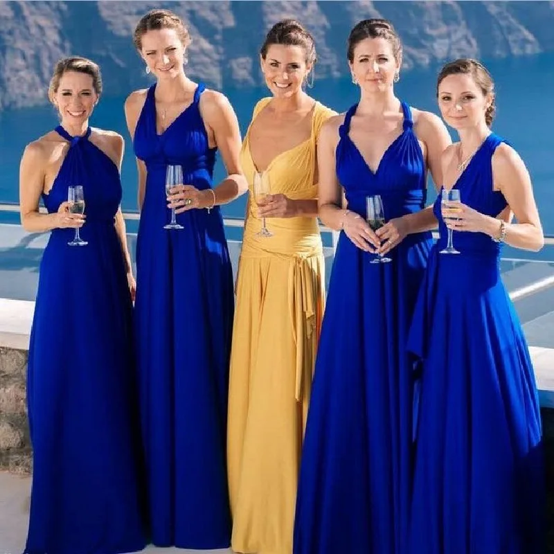 Temperament Bridesmaid long sister group dress 2018 bride