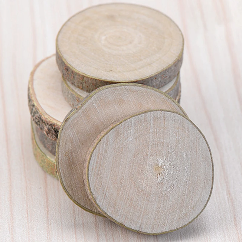 

COCODE Natural Blank Wood Pieces Slice Round Unfinished Wooden Discs for Crafts Centerpieces Wooden DIY Christmas Ornaments