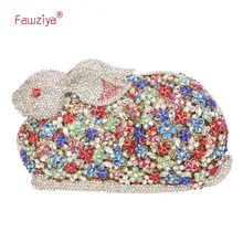 Fawziya роскошный сверкающий чехол с кристаллами 3D Кролик клатчи со стразами вечерняя сумка