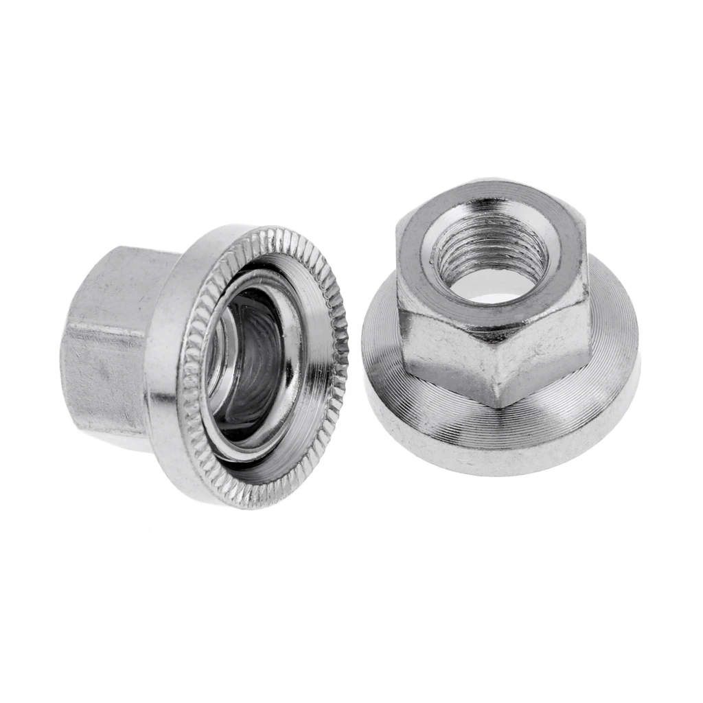 1 Pair Bike Axle Nuts for Bicycle Rear Hub Wheel - Solid & Durable