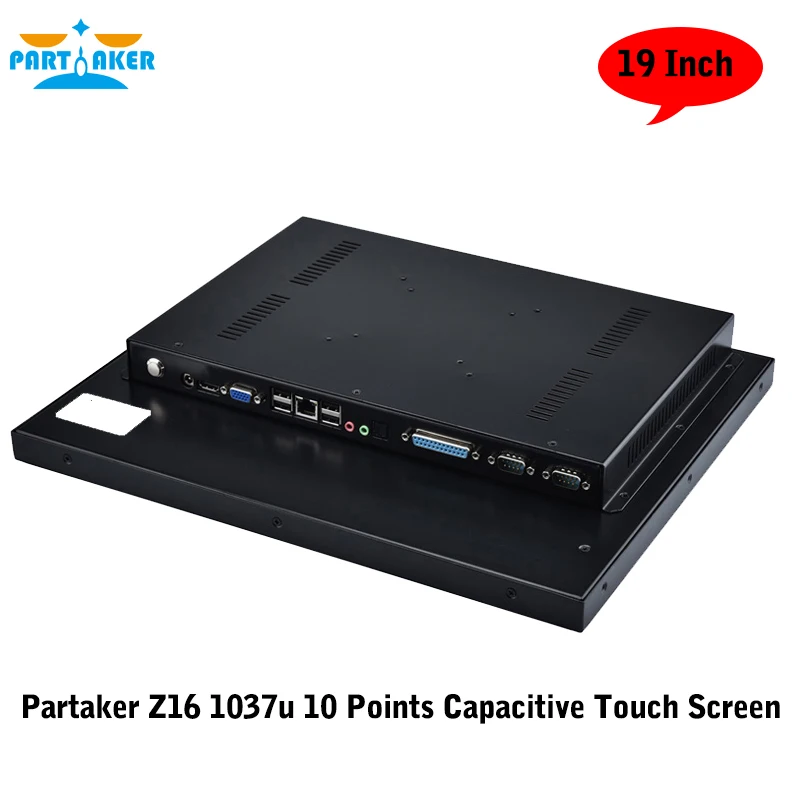 Partaker Elite Z16 19 Inch 10 Points Capacitive Touch Screen PC Computer With Intel Celeron 1037u